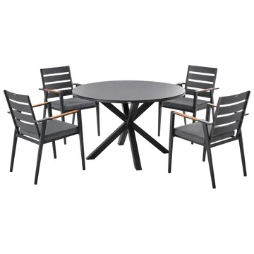 Spisegruppe Maletto/Taviano - Svart - Hagemøbler - Hagegruppe - Spisegrupper hage