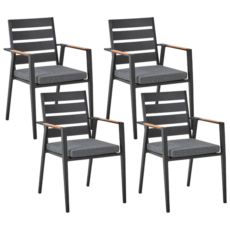 Spisegruppe Maletto/Taviano - Svart - Hagemøbler - Hagegruppe - Spisegrupper hage