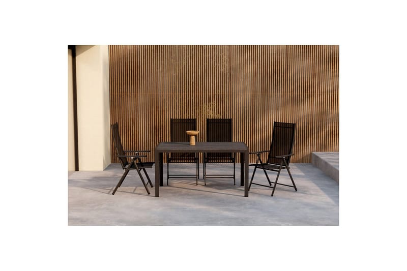 Spisegruppe Mirko 140x80x74, Levanzo, Svart