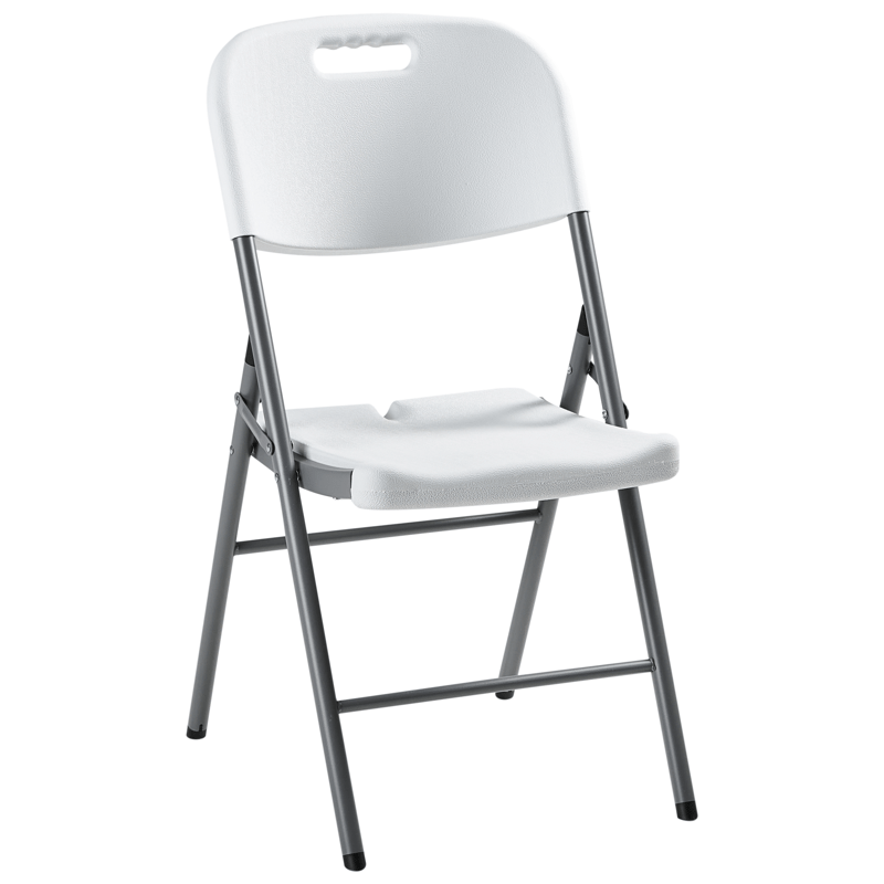 Spisegruppe utendørs 4-seter Cugnoli sammenleggbar - Hvit/sølv - Hagemøbler - Hagegruppe - Spisegrupper hage