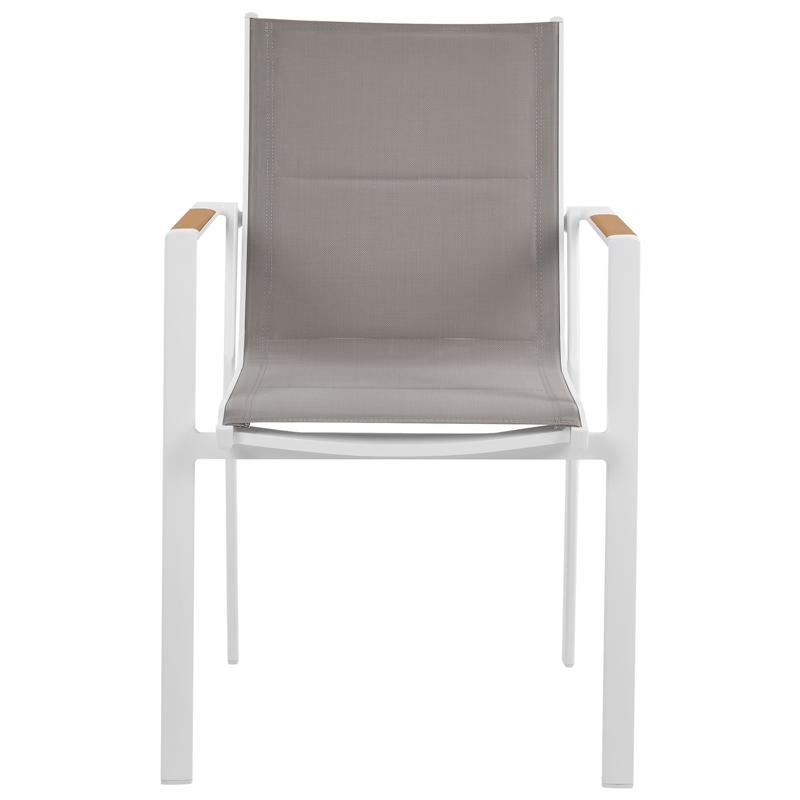 Spisegruppe utendørs 4-seter Maletto/Busseto - hvit/grå/transparent/brun - Hagemøbler - Hagegruppe - Spisegrupper hage