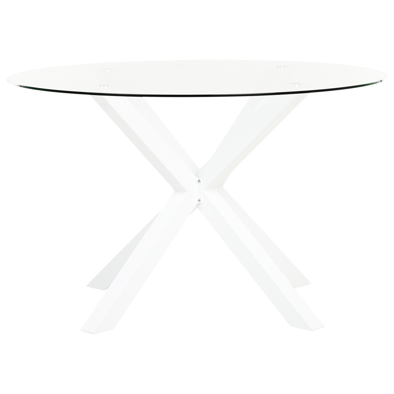 Spisegruppe utendørs 4-seter Maletto/Busseto - hvit/grå/transparent/brun - Hagemøbler - Hagegruppe - Spisegrupper hage