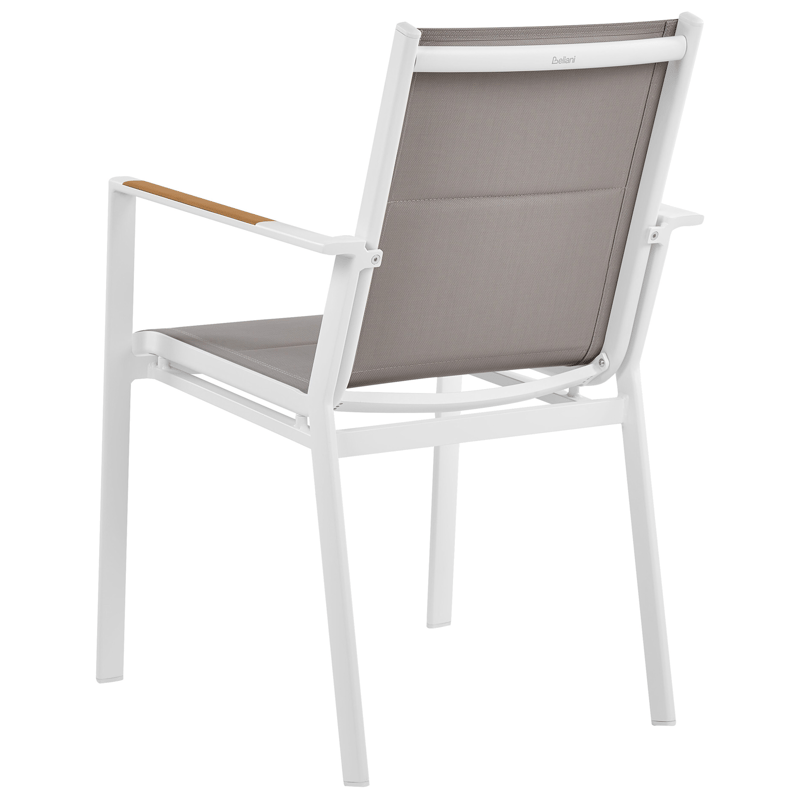 Spisegruppe utendørs 4-seter Maletto/Busseto - hvit/grå/transparent/brun - Hagemøbler - Hagegruppe - Spisegrupper hage