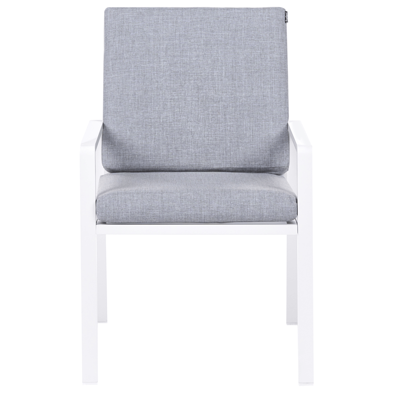 Spisegruppe utendørs 4-seter Visso - hvit/grå/beige - Hagemøbler - Hagegruppe - Spisegrupper hage