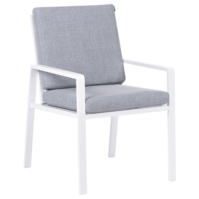 Spisegruppe utendørs 4-seter Visso - hvit/grå/beige - Hagemøbler - Hagegruppe - Spisegrupper hage