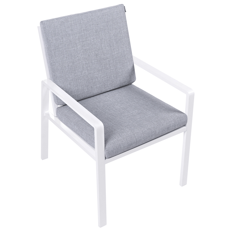 Spisegruppe utendørs 4-seter Visso - hvit/grå/beige - Hagemøbler - Hagegruppe - Spisegrupper hage