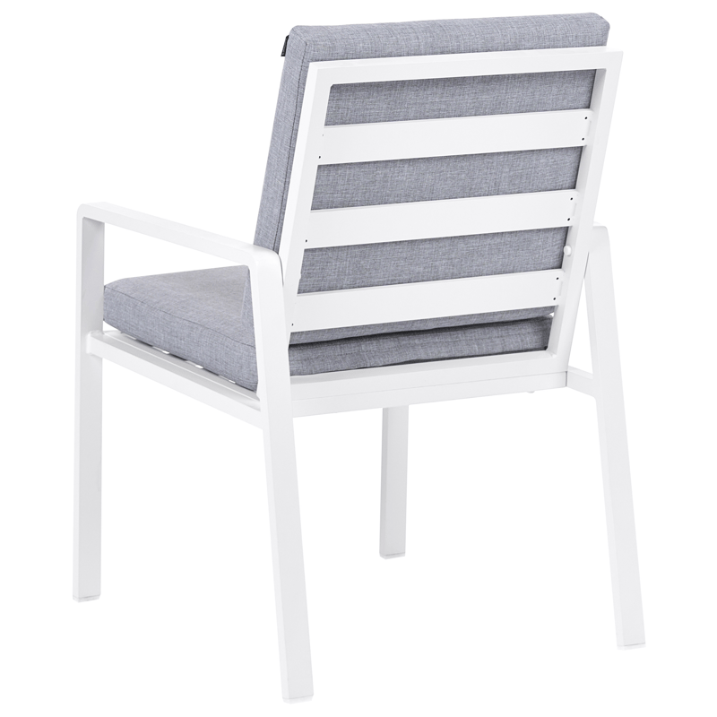 Spisegruppe utendørs 4-seter Visso - hvit/grå/beige - Hagemøbler - Hagegruppe - Spisegrupper hage