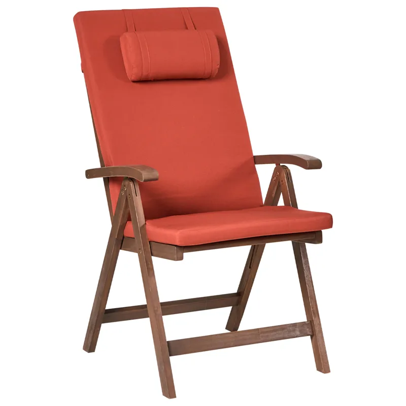 Spisegruppe utendørs 6-seter Amantea Premium akasietre - Brun/rød - Hagemøbler - Hagegruppe - Spisegrupper hage