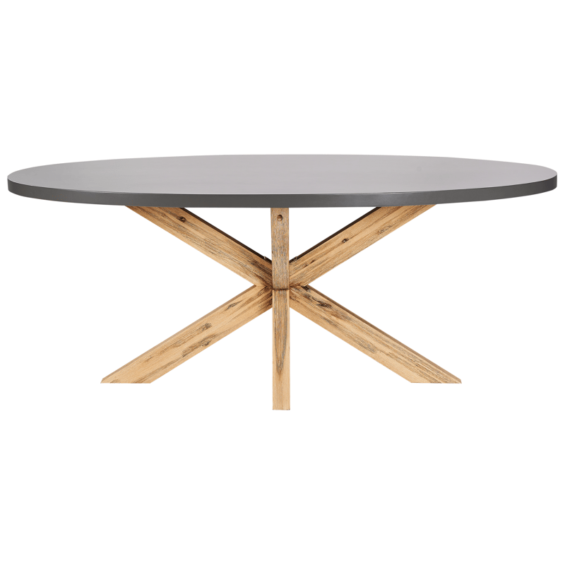 Spisegruppe utendørs 6-seter Oristano med puter Betong - beige - Hagemøbler - Hagegruppe - Spisegrupper hage