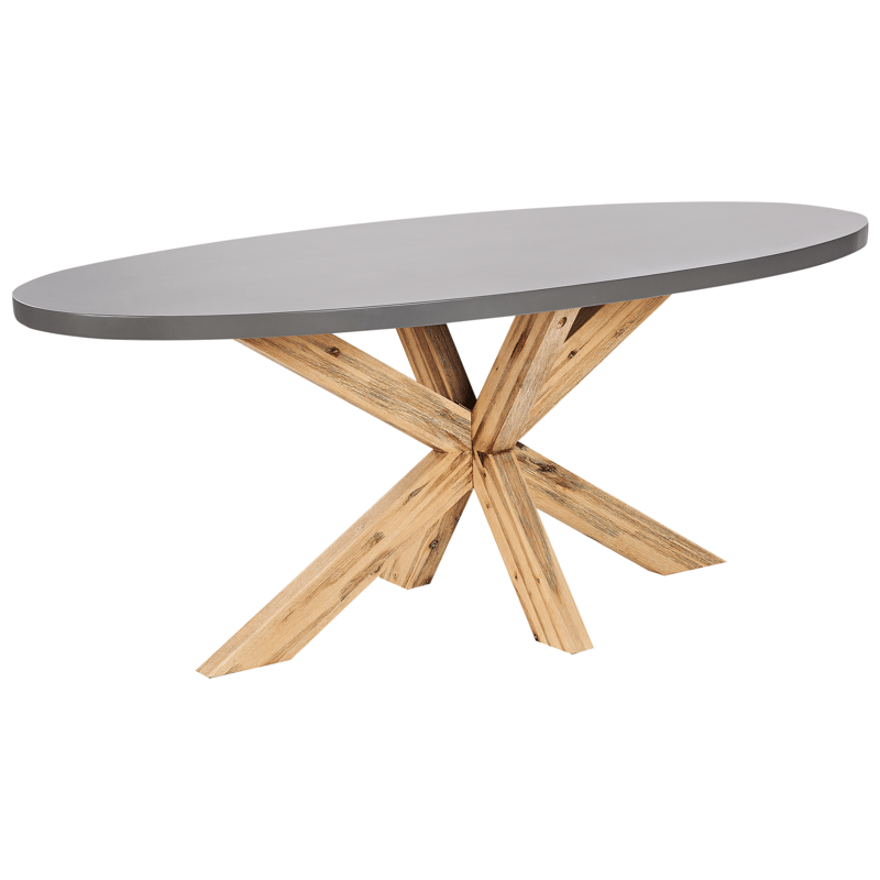 Spisegruppe utendørs 6-seter Oristano med puter Betong - beige - Hagemøbler - Hagegruppe - Spisegrupper hage