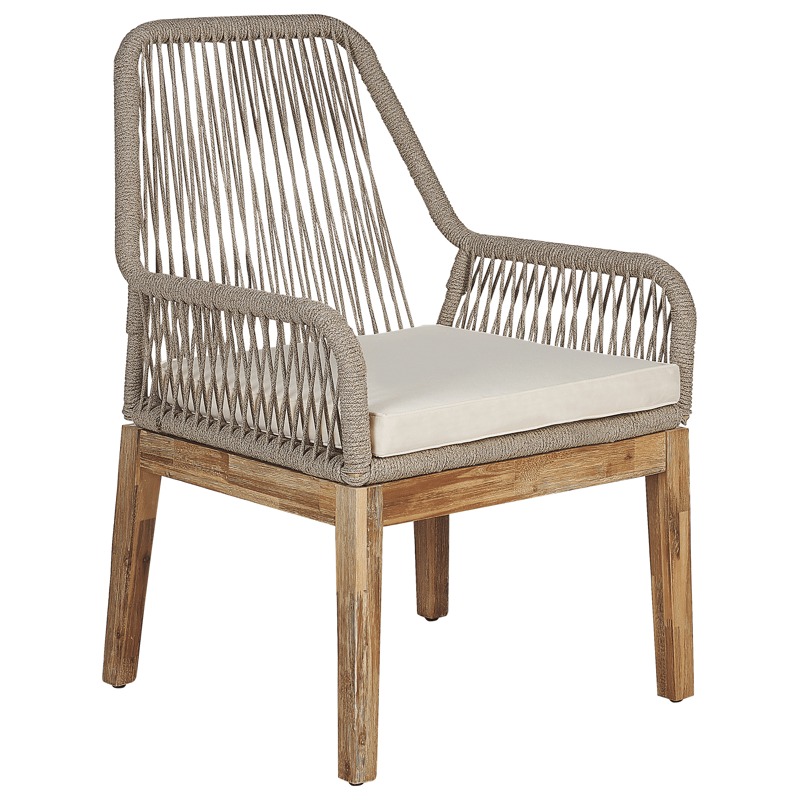 Spisegruppe utendørs 6-seter Oristano med puter Betong - beige - Hagemøbler - Hagegruppe - Spisegrupper hage