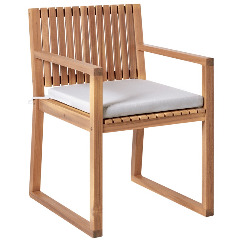 Spisegruppe utendørs 8-seter Sassari Premium med puter akasietre - Brun/grå - Hagemøbler - Hagegruppe - Spisegrupper hage