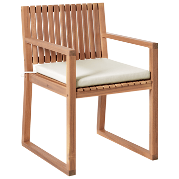 Spisegruppe utendørs 8-seter Sassari Premium med puter akasietre - Brun/Beige - Hagemøbler - Hagegruppe - Spisegrupper hage