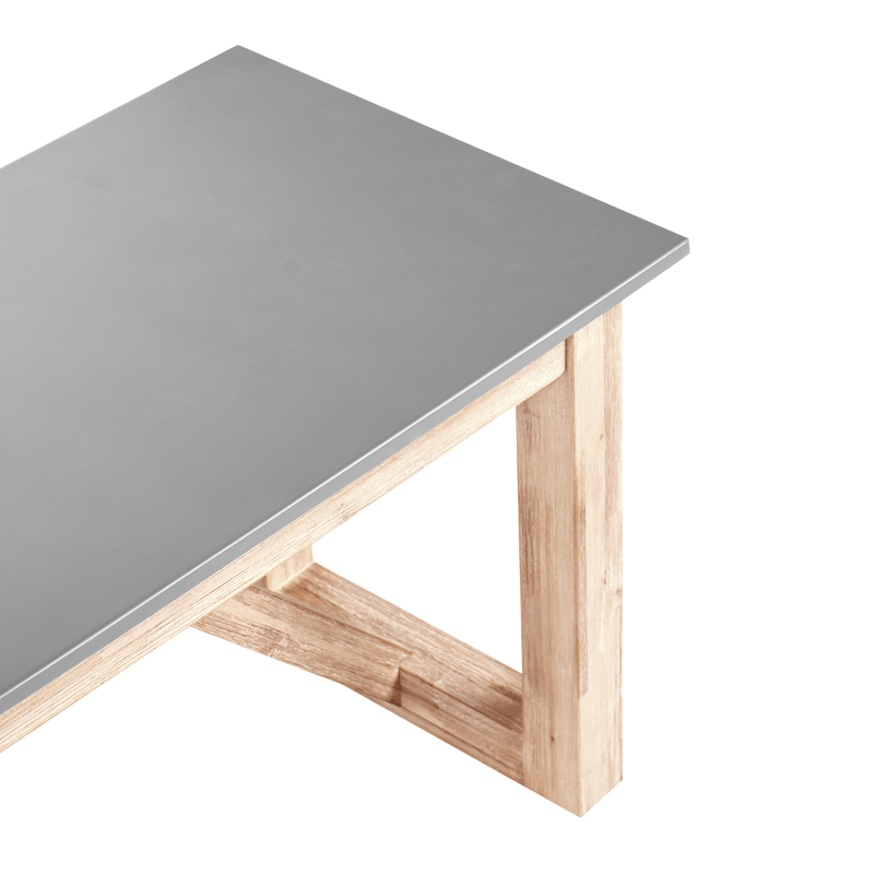 Spisegruppe utendørs med benker Notteri Betong - grå/brun - Hagemøbler - Hagegruppe - Spisegrupper hage