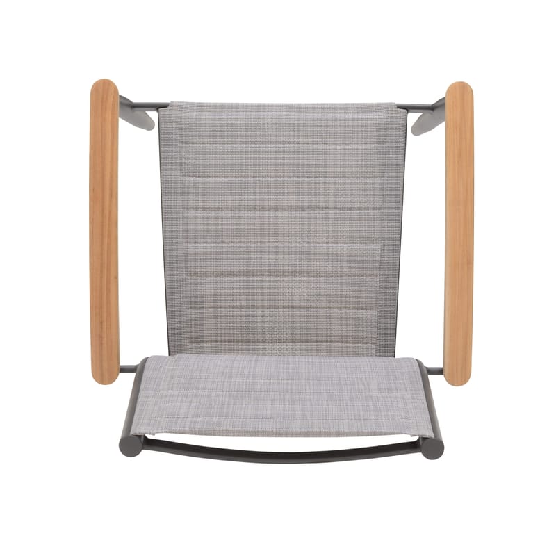 TOPAZ Spisegruppe 144 cm 4 lenestoler - Magnesiumgrå - Hagemøbler - Hagegruppe - Spisegrupper hage