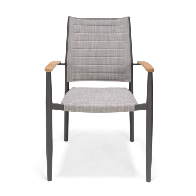 TOPAZ Spisegruppe 144 cm 6 lenestoler - Grå - Hagemøbler - Hagegruppe - Spisegrupper hage