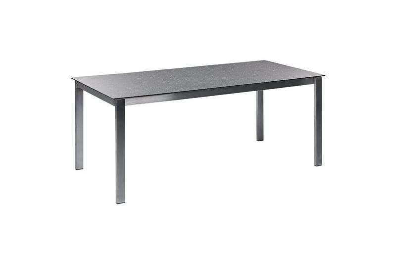 Trädgårdsmatgrupp Beliani Cosoleto/Grosseto 6-Sits Black||Silver - Hagemøbler - Hagegruppe - Spisegrupper hage