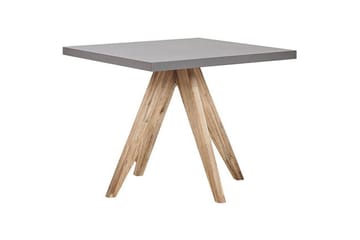 Trädgårdsmöbelset Beliani Olbia med fyrkantigt betongbord Grey||Beige||Light wood - Hagemøbler - Hagegruppe - Spisegrupper hage