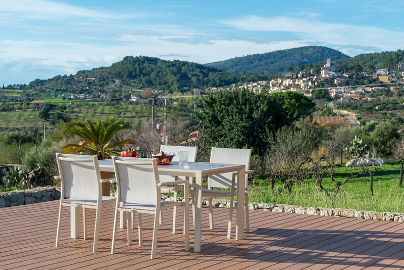 Urbanite Spisegruppe Utendørs 160 cm 4 Lenestoler - Grå - Hagemøbler - Hagegruppe - Spisegrupper hage