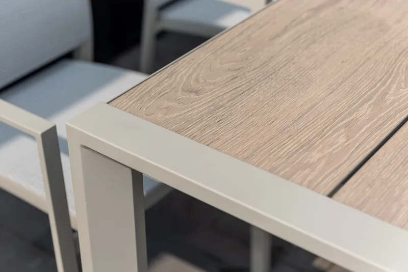 Urbanite Spisegruppe Utendørs 205 cm 8 Lenestoler - Grå - Hagemøbler - Hagegruppe - Spisegrupper hage