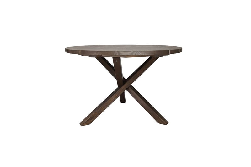 Utendørs møbelgruppe Ø 112 cm bord & 4 Belize grå stoler Brun - Brun - Hagemøbler - Hagegruppe - Spisegrupper hage