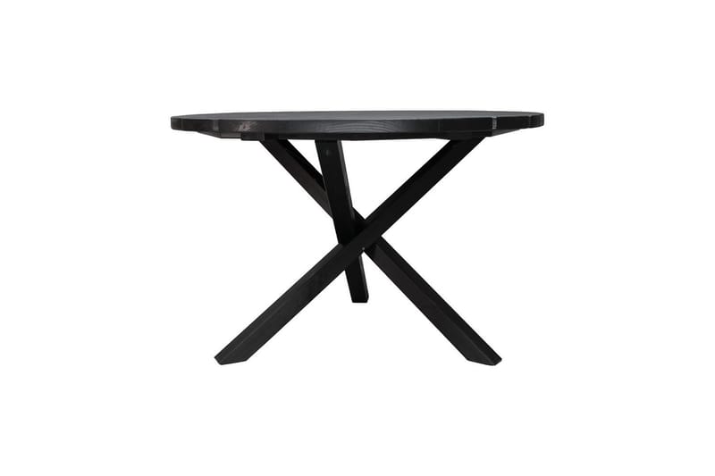 Utendørs møbelgruppe Ø 112 cm bord & 4 Belize grå stoler Svart - Svart - Hagemøbler - Hagegruppe - Spisegrupper hage