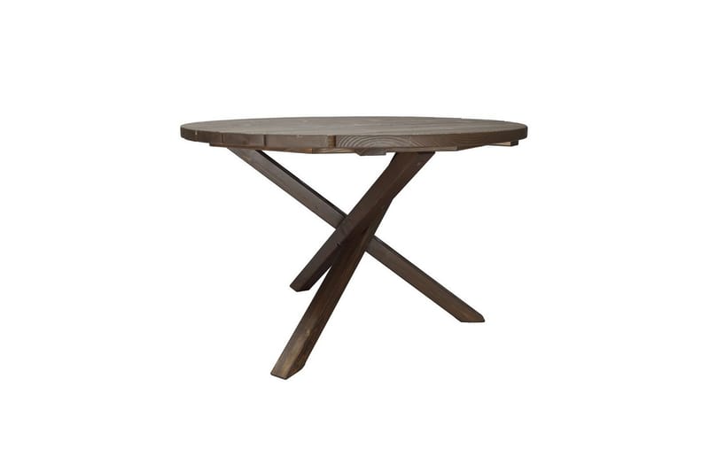 Utendørs møbelgruppe Ø 112 cm bord & 4 Belize naturlig stoler Brun - Brun - Hagemøbler - Hagegruppe - Spisegrupper hage