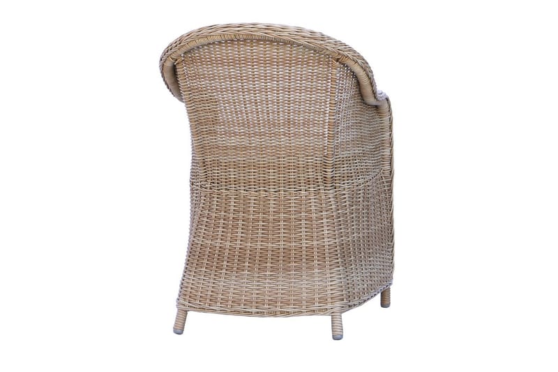 Utendørs møbelgruppe Ø 112 cm bord & 4 Belize naturlig stoler Brun - Brun - Hagemøbler - Hagegruppe - Spisegrupper hage