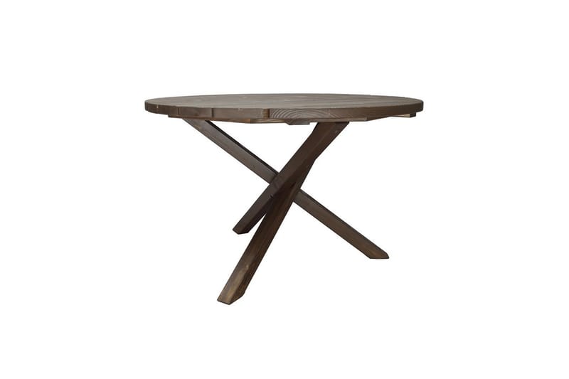 Utendørs møbelgruppe Ø 112 cm bord & 4 Belize naturlig stoler Brun - Brun - Hagemøbler - Hagegruppe - Spisegrupper hage