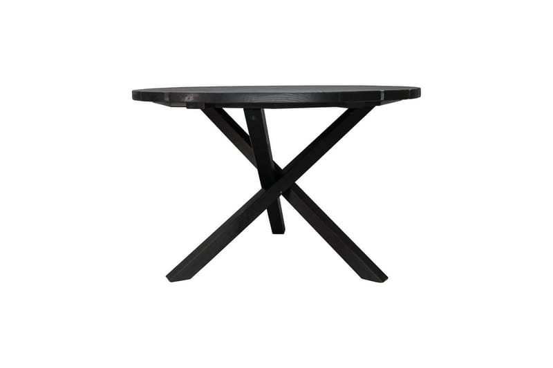 Utendørs møbelgruppe Ø 112 cm bord & 4 Belize naturlig stoler Svart - Svart - Hagemøbler - Hagegruppe - Spisegrupper hage