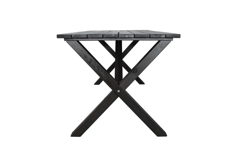 Utendørs møbelgruppe 150 cm bord & 4 Belize naturlig stoler Svart - Svart - Hagemøbler - Hagegruppe - Spisegrupper hage