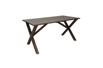 Utendørs møbelgruppe 150 cm bord & 4 Levanto grå stoler Brun - Brun - Hagemøbler - Hagegruppe - Spisegrupper hage
