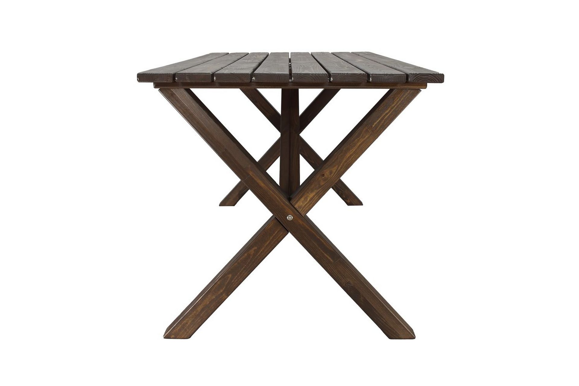 Utendørs møbelgruppe 150 cm bord & 4 Levanto grå stoler Brun - Brun - Hagemøbler - Hagegruppe - Spisegrupper hage