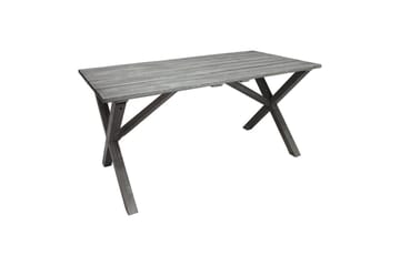 Utendørs møbelgruppe 150 cm bord & 4 Merida grå stoler Grå - Grå - Hagemøbler - Hagegruppe - Spisegrupper hage