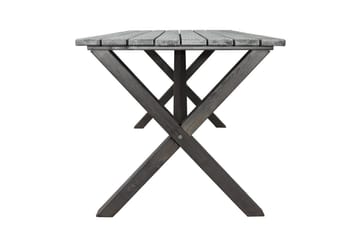 Utendørs møbelgruppe 150 cm bord & 4 Merida grå stoler Grå - Grå - Hagemøbler - Hagegruppe - Spisegrupper hage