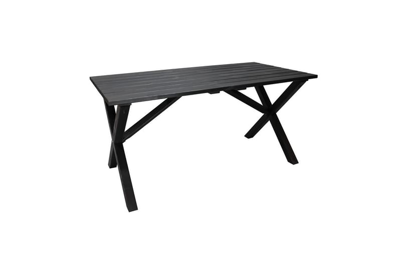 Utendørs møbelgruppe 150 cm bord & 4 Merida grå stoler Svart - Svart - Hagemøbler - Hagegruppe - Spisegrupper hage