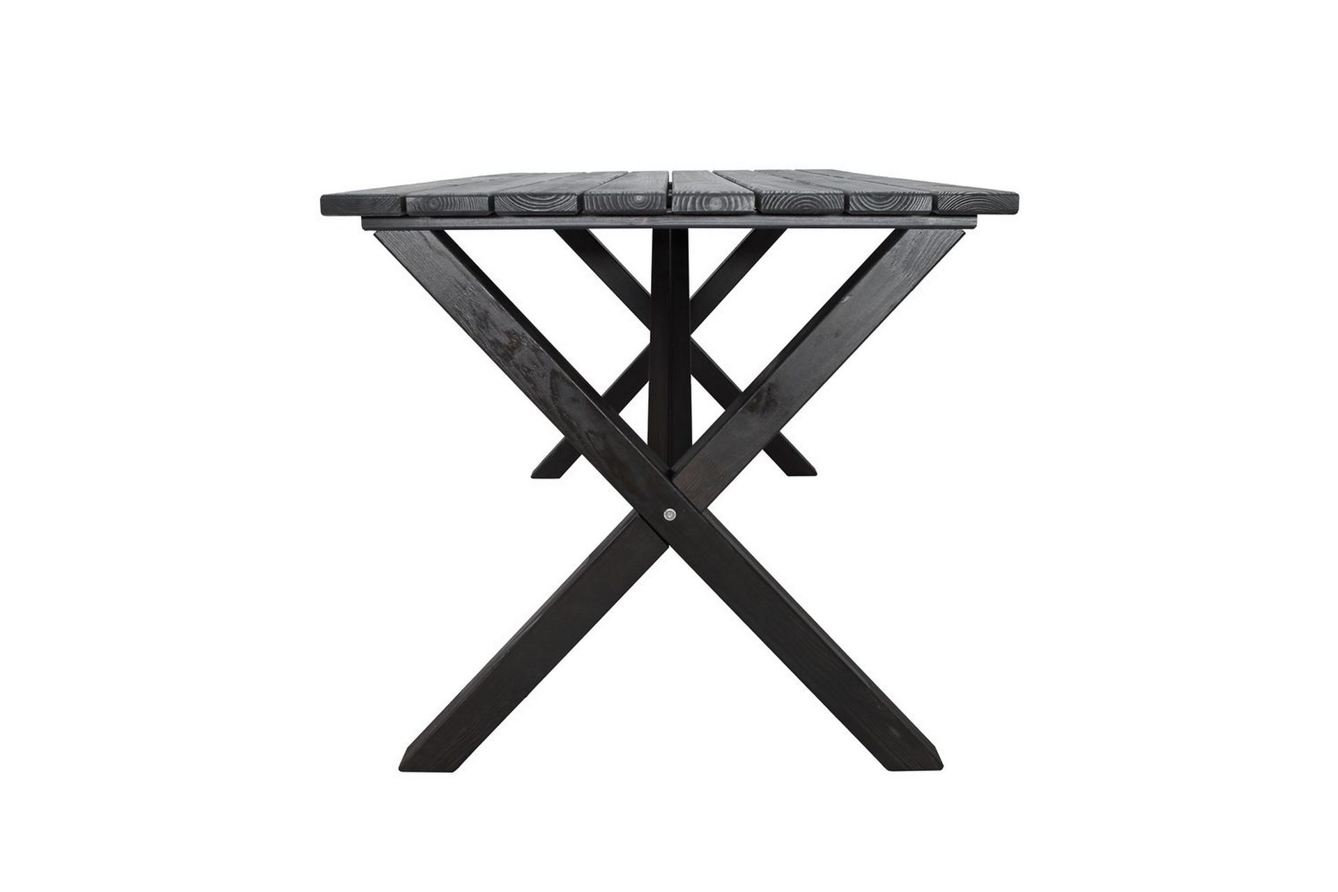 Utendørs møbelgruppe 150 cm bord & 4 Merida grå stoler Svart - Svart - Hagemøbler - Hagegruppe - Spisegrupper hage