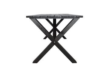 Utendørs møbelgruppe 150 cm bord & 4 Merida grå stoler Svart - Svart - Hagemøbler - Hagegruppe - Spisegrupper hage