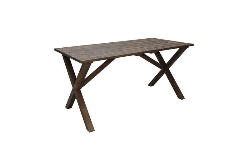 Utendørs møbelgruppe 150 cm bord & 4 Merida naturlig stoler Brun - Brun - Hagemøbler - Hagegruppe - Spisegrupper hage