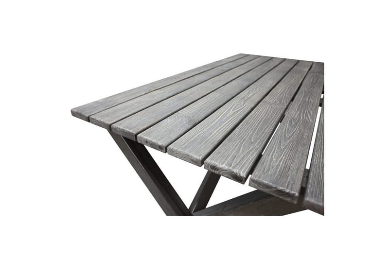 Utendørs møbelgruppe 150 cm bord & 4 Merida naturlig stoler Grå - Grå - Hagemøbler - Hagegruppe - Spisegrupper hage