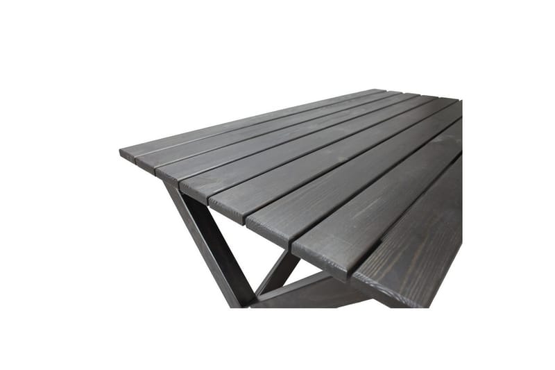 Utendørs møbelgruppe 150 cm bord & 4 Merida naturlig stoler Svart - Svart - Hagemøbler - Hagegruppe - Spisegrupper hage