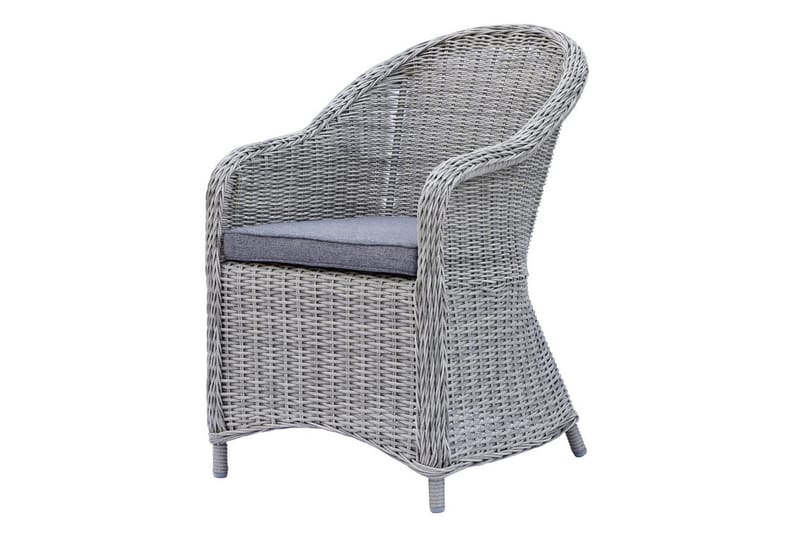 Utendørs møbelgruppe 190 cm Bord & 6 Belize grå stoler Brun - Brun - Hagemøbler - Hagegruppe - Spisegrupper hage