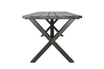 Utendørs møbelgruppe 190 cm Bord & 6 Belize grå stoler Grå - Grå - Hagemøbler - Hagegruppe - Spisegrupper hage