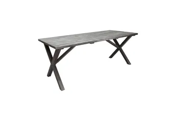 Utendørs møbelgruppe 190 cm Bord & 6 Belize grå stoler Grå - Grå - Hagemøbler - Hagegruppe - Spisegrupper hage