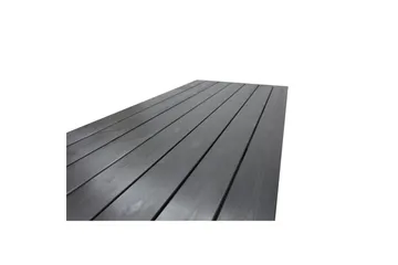 Utendørs møbelgruppe 190 cm Bord & 6 Belize grå stoler Svart - Svart - Hagemøbler - Hagegruppe - Spisegrupper hage