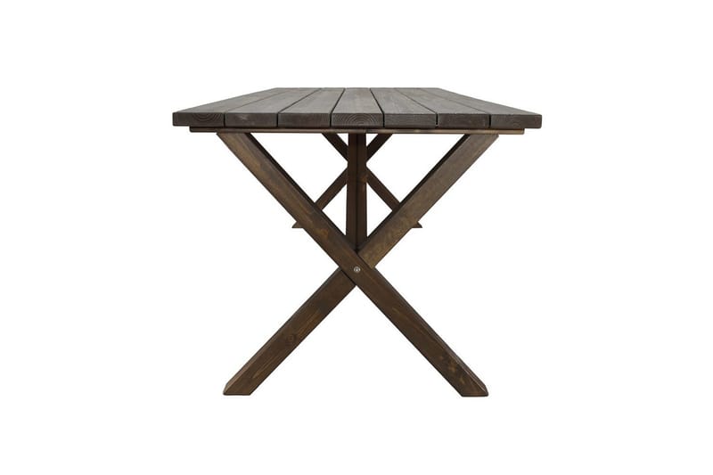 Utendørs møbelgruppe 190 cm Bord & 6 Levanto grå stoler Brun - Brun - Hagemøbler - Hagegruppe - Spisegrupper hage