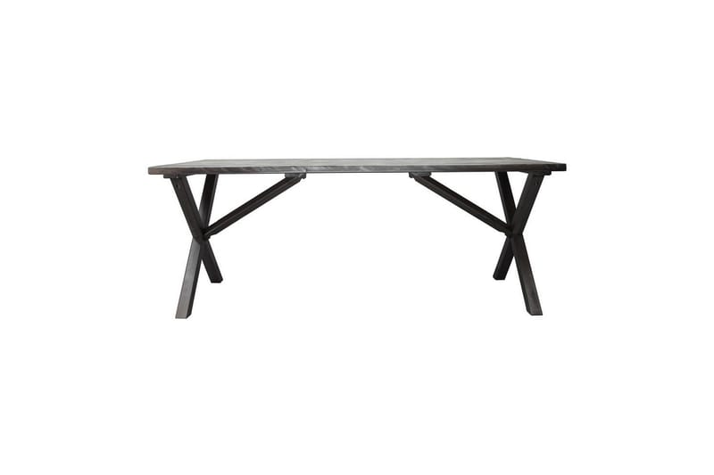 Utendørs møbelgruppe 190 cm Bord & 6 Levanto grå stoler Grå - Grå - Hagemøbler - Hagegruppe - Spisegrupper hage