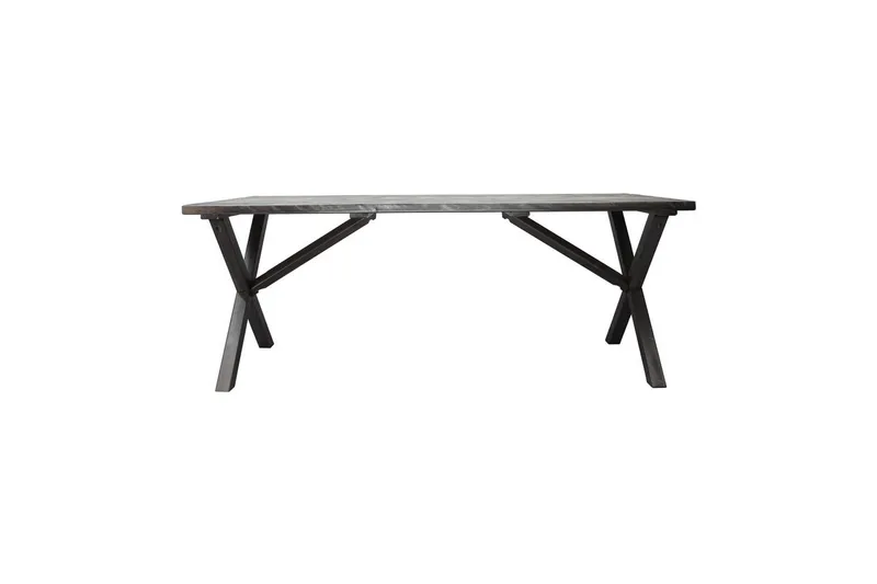 Utendørs møbelgruppe 190 cm Bord & 6 Levanto grå stoler Grå - Grå - Hagemøbler - Hagegruppe - Spisegrupper hage