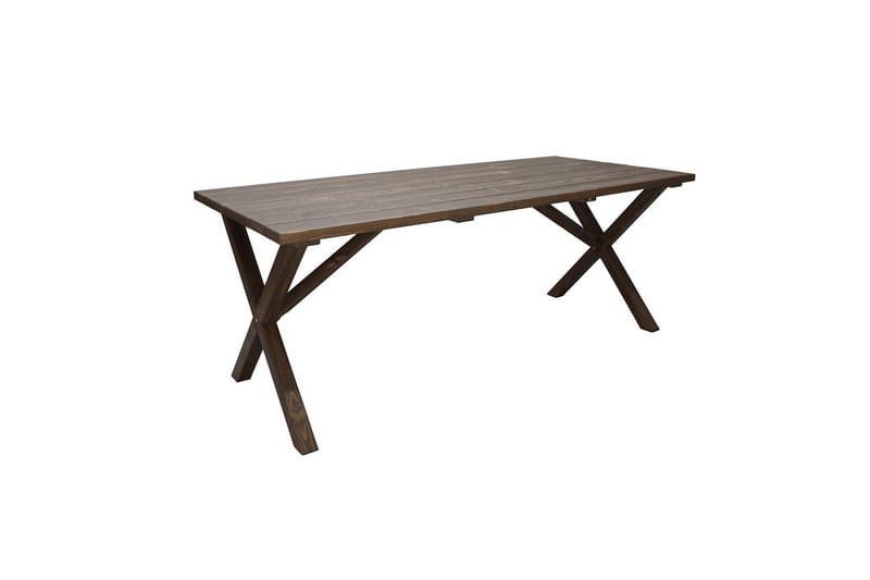 Utendørs møbelgruppe 190 cm Bord & 6 Merida grå stoler Brun - Brun - Hagemøbler - Hagegruppe - Spisegrupper hage