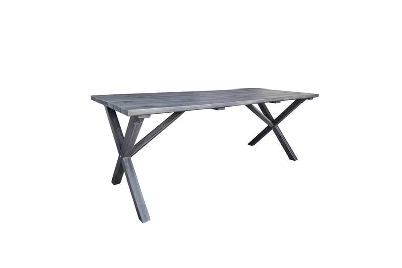 Utendørs møbelgruppe 190 cm Bord & 6 Merida grå stoler Grå - Grå - Hagemøbler - Hagegruppe - Spisegrupper hage